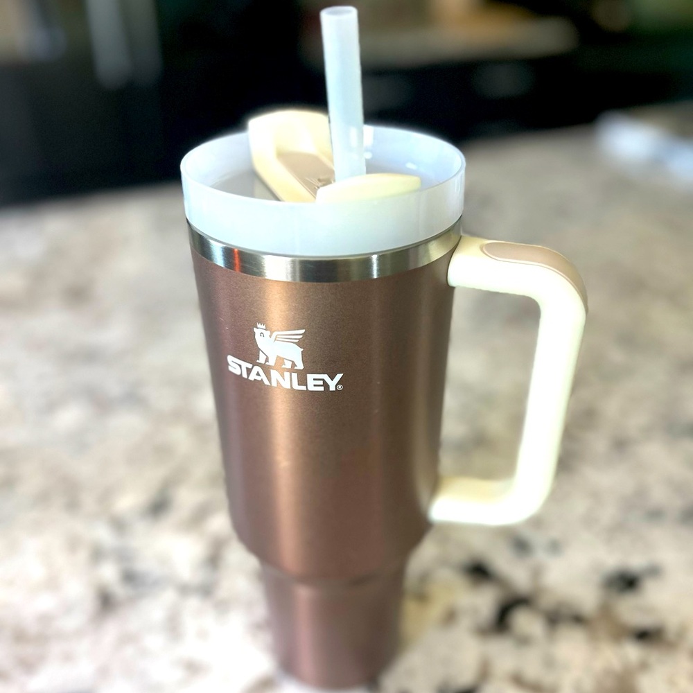 Stanley Rose Gold Tumbler with Handle